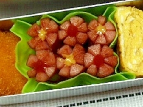 お弁当 刺激的なお花ウインナー レシピ 作り方 By も る す け 楽天レシピ お弁当 刺激的なお花ウインナー レシピ 作り方 By も る す け 楽天レシピ
